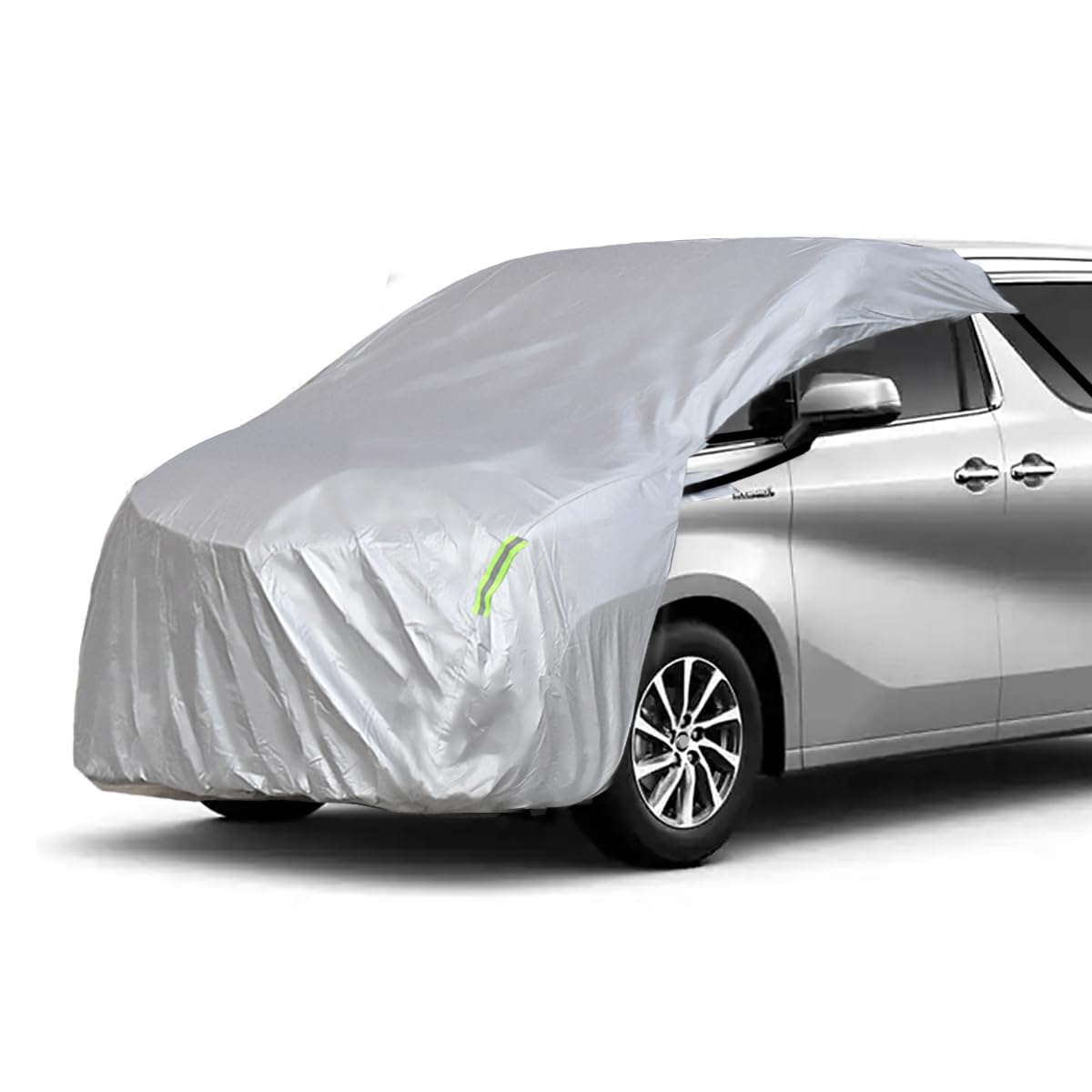 樂天商城 - LINFEN ボンネットカバー ハーフ自動車カバー 半分 裏起毛タイプ 防水防雪防紫外線防塵 日焼け防止 フロントガラス・ヘッドライト保護 四季対応 冬夏兼用（遮光断熱・凍結防止） (ミニバン車用-Lサイズ)