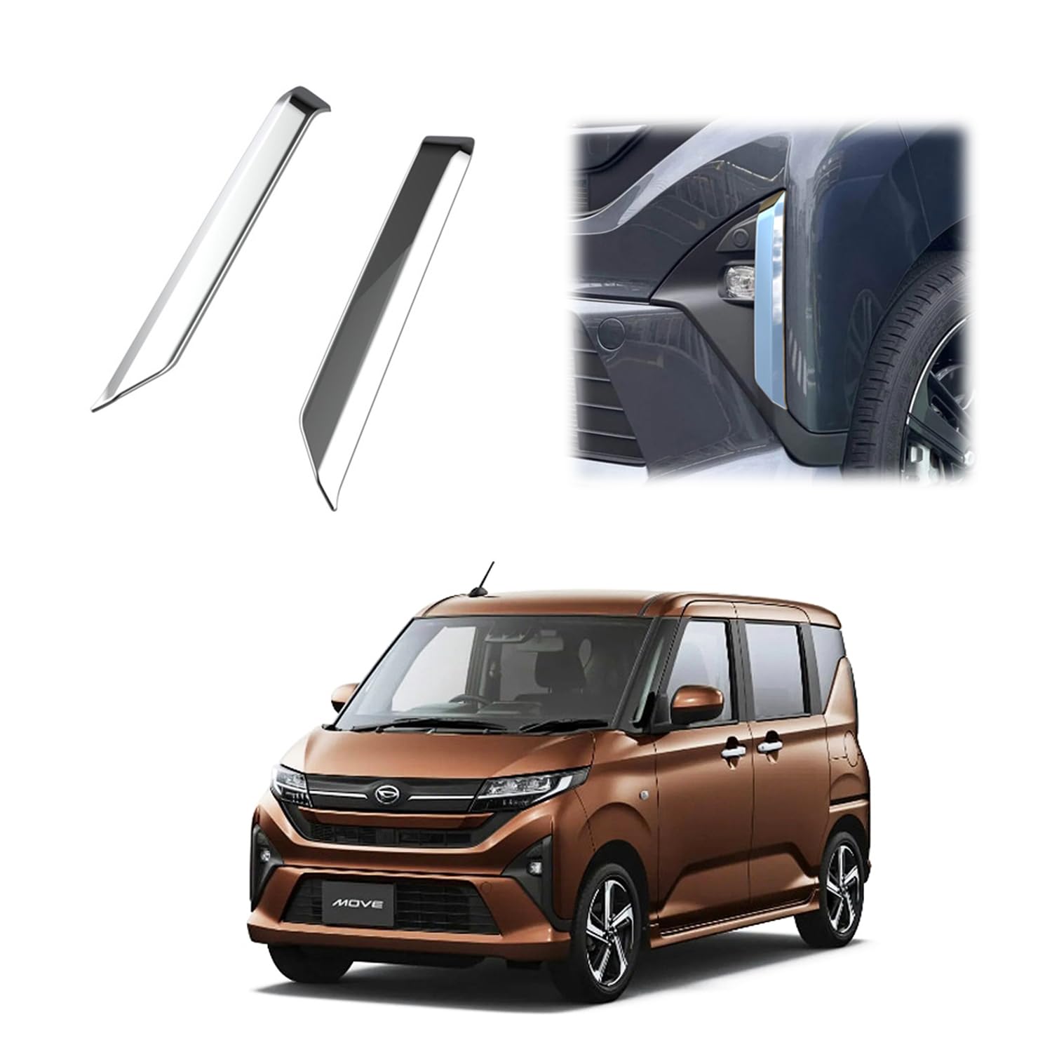 MEKOMEKO 新型 ムーヴ LA850S LA860S 専用 フォグランプリング フォグランプカバー フォグカバーフロン..