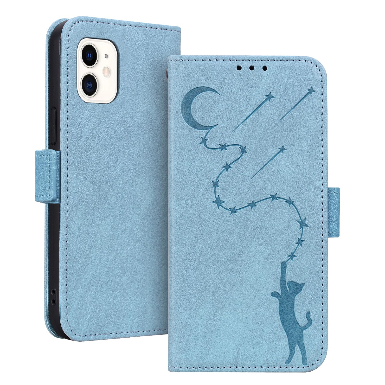 iPhone11 ケース アイフォン11 ケース スタンド機能いphone 11ケース 手帳型 マグネット いpほね11ケース カード収納 耐衝撃 iPhone 11 財布型 全面保護 可愛い 猫柄 柔らかいTPU ONETHEFUL IPHONE 11