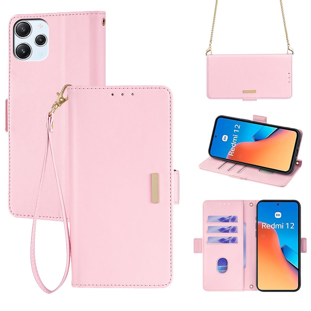 Redmi 13 4g 5g ケース レッドミ13 4G 5G ケース Xiaomi Poco M6 4G ショルダー ストラップ付き Xiaomi Redmi 13 5G ケース スタンド機能 カード収納 耐衝撃 リストスト redmi 13 5g カバ