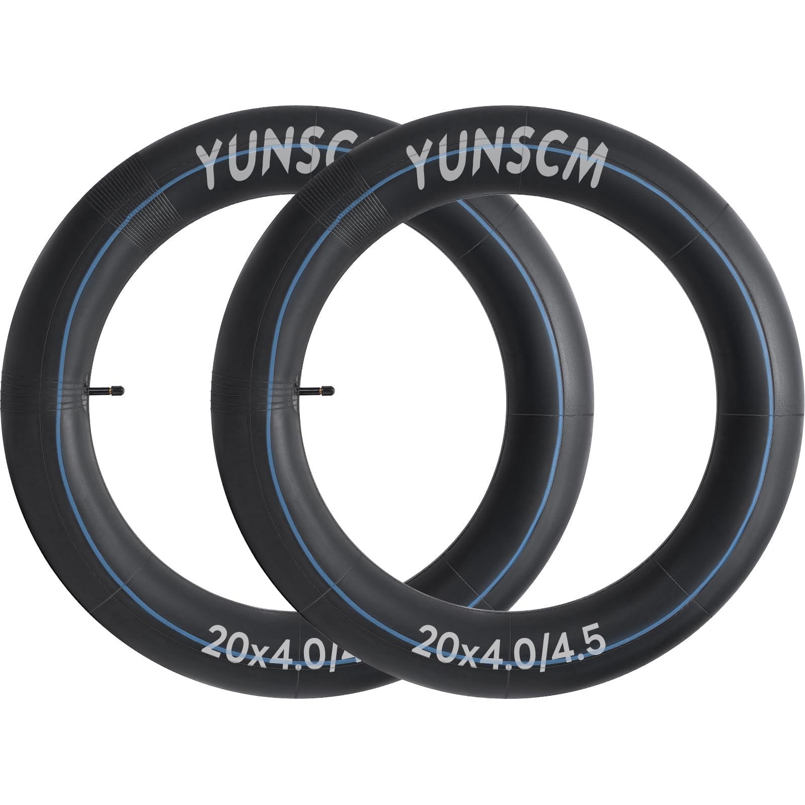 YunSCM 2本,20 4.0 チューブ 肉厚,米式バルブ32mm,20x4.0/4.5 自転車チューブ,適用 20x4.0/ 20x4 1/4 /..