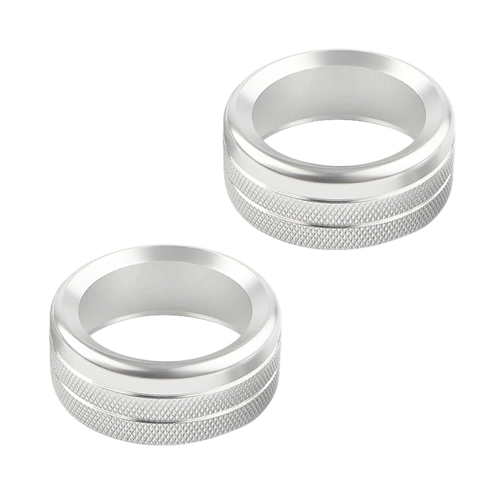 MEKOMEKO トヨタ RAV4 50系 アルミエアコンスイッチカバー エアコンスイッチノブカバー カー エアコンスイッチ エアコンダイヤルカバー インテリアパネル アクセサリー 新型 RAV4 2019年・XA50系 アルミ合金 2P【シルバー】RAV