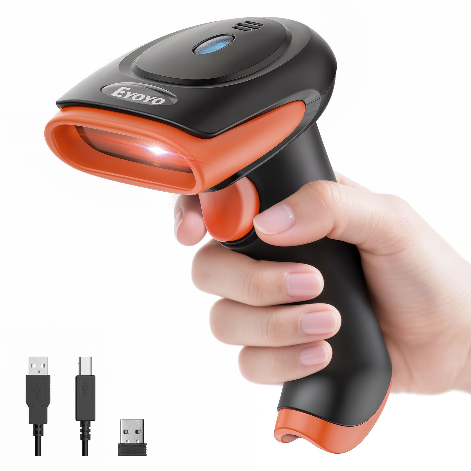 【2025年新型】Eyoyo バーコードリーダー ワイヤレス Bluetooth USB 有線 無線 ・・コード バーコードスキャナー ・次元 ・次元 日本語・・コード 液晶画面コード対応 日本語コード対応 ハンズフリー 自動スキャン 技適取得済み 日本語