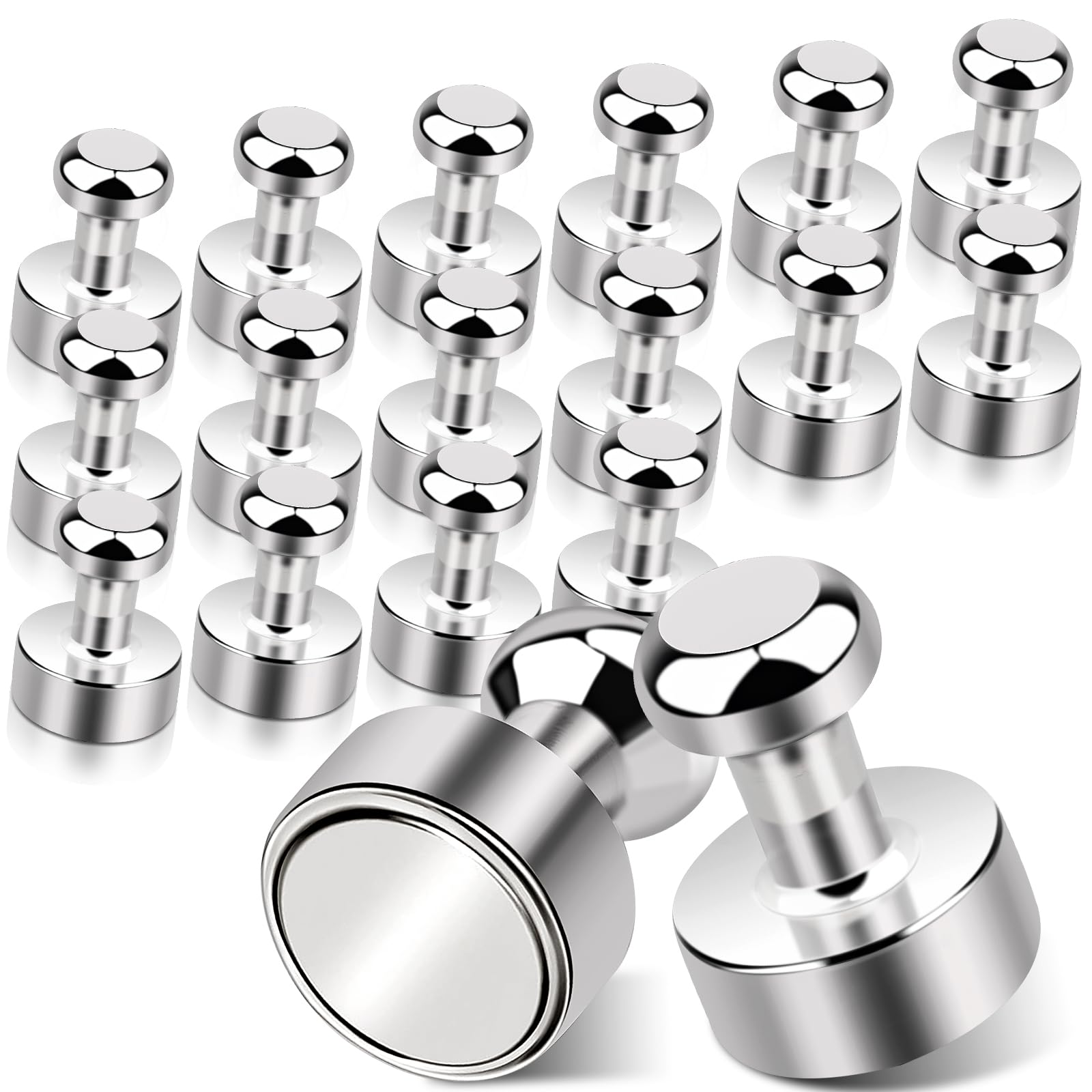 18個セットネオジム磁石のピン，磁石・力，強力マグネットホワイトボード用、冷蔵庫マグネット磁石掲示..