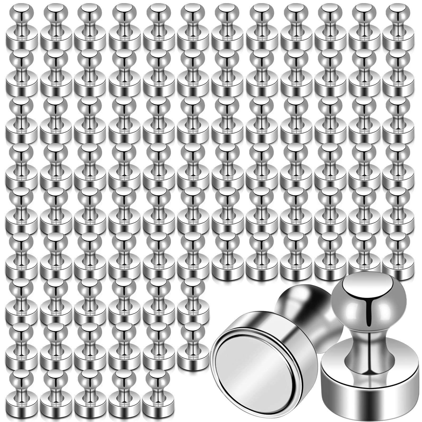 90個入り 超強力マグネットピン 強力マグネット 磁石押しピン ホワイトボードマグネッ 小物を固定・収..
