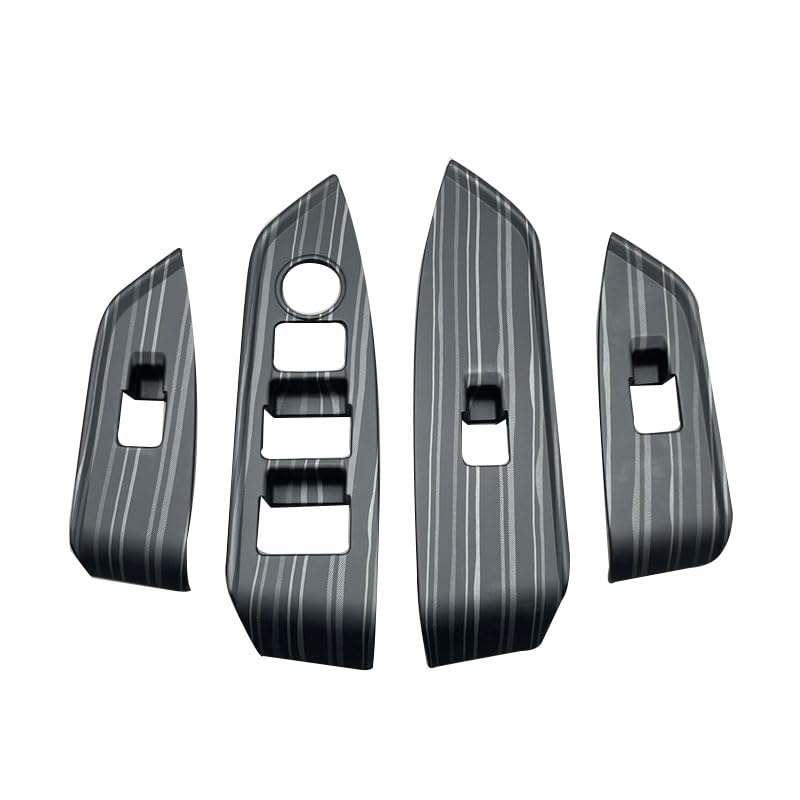 樂天商城 - MEKOMEKO マツダ CX8専用 パワーウィンドウ スイッチ カバー ドア ウィンドウ ボタン ドアスイッチパネル インテリアパネル 内装 パーツ アクセサリー ABS素材 4PCS MAZDA CX-8 右ハンドル専用 【ブラック木目】CX8-BLM