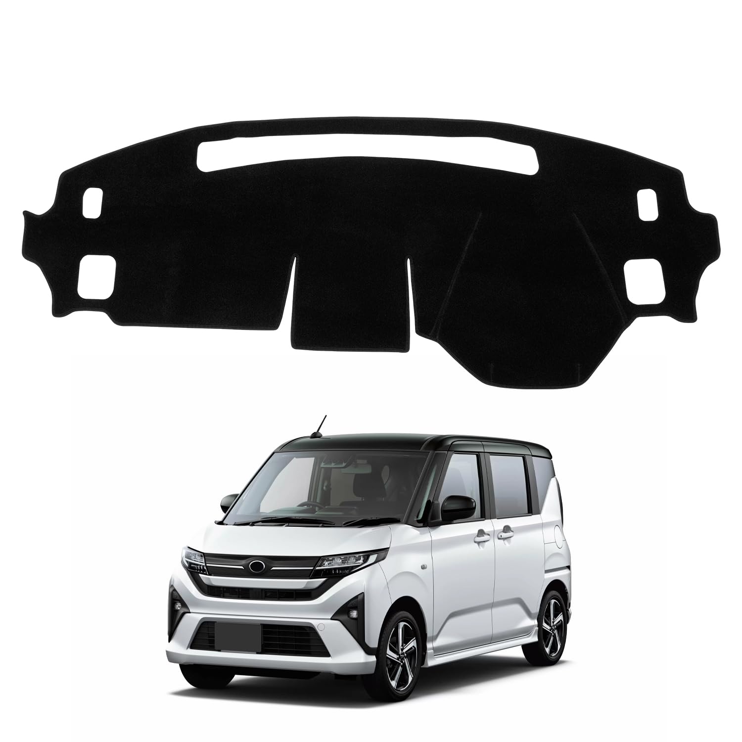 Rakuten - CARVANTA 新型 ムーヴ LA850 LA860S ダッシュボードマット ダッシュボードカバー 車種専用 ダッシュマット ダイハツに適用 MOVE 2025年6月・現行 日焼け対策 映り込み軽減 劣化防止 難燃繊維 カー用品 1枚セット