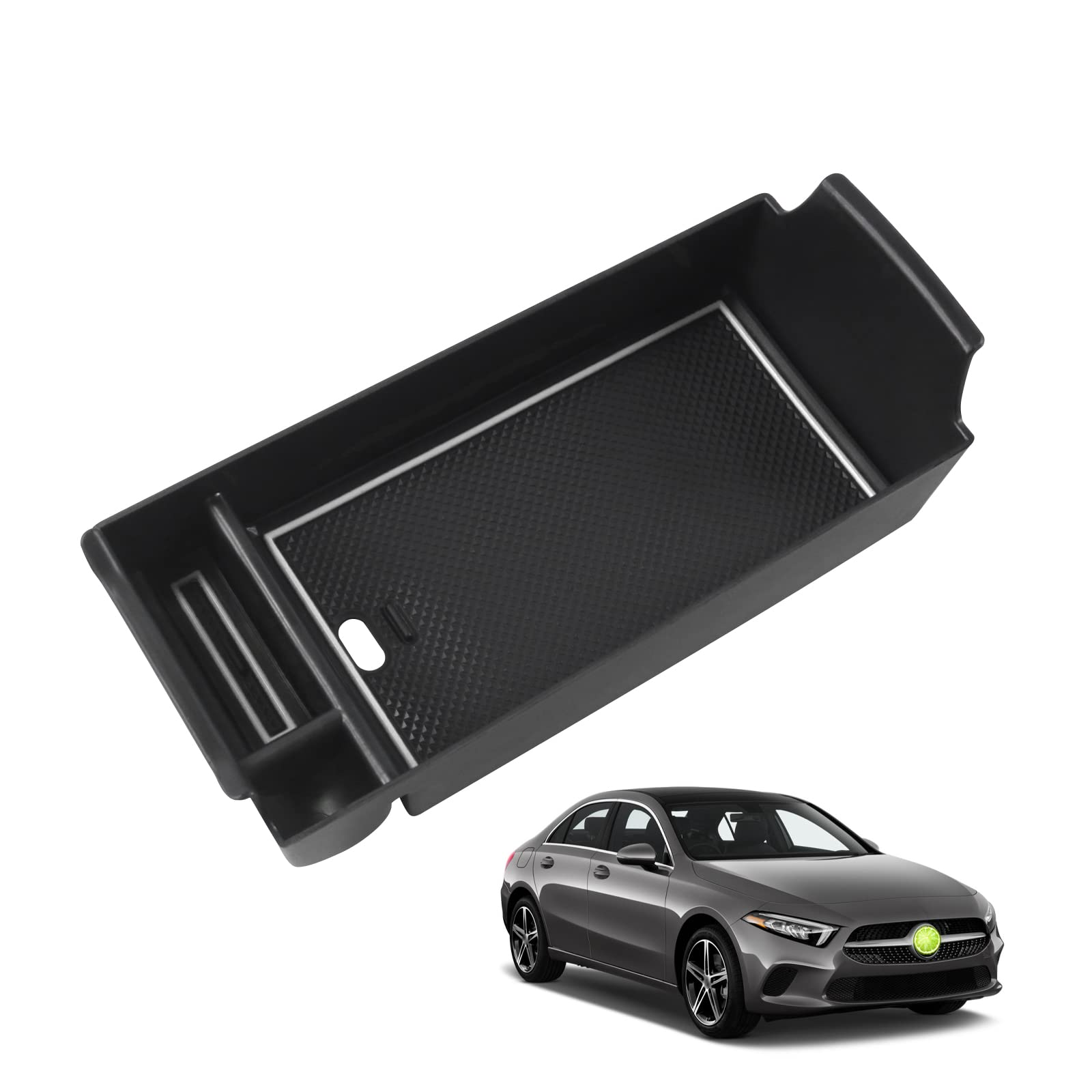 Rakuten - HUAHAO 新型 メルセデス ベンツ Aクラス Bクラス GLAクラス CLAクラス GLBクラス コンソールボックス センターコンソール コンソールトレイ メルセデス ベンツ専用 ベンツアクセサリー 小物入れ ABS素材 車 収納ボックス ガタガタ音な