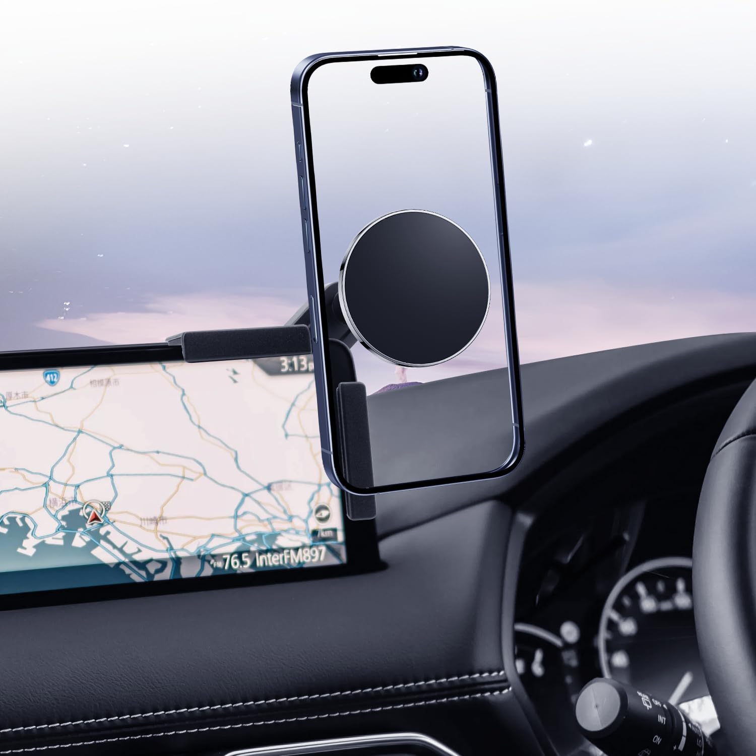 Rakuten - LUWU ゴルフ8.5 12.9インチナビ搭載車専用スマホホルダー 【Mag-Safe対応、ドライブ中も最適視野】 ID.4 アクセサリー カスタムパーツ