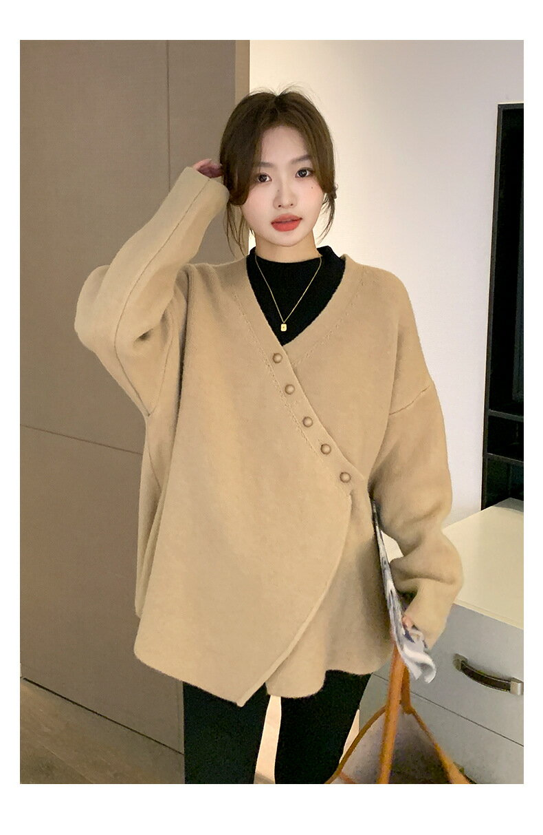 マタニティ 大きいサイズあり 秋冬用 マタニティOK カーディガン セーター 服 おし...