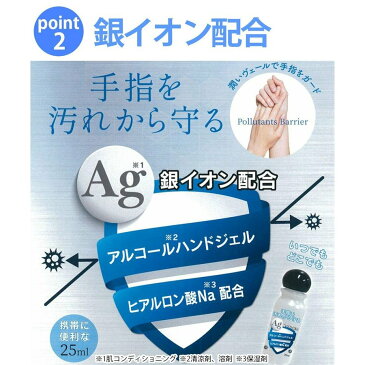 【国内発送・在庫あり】アルコールハンドジェル 12本 日本製 携帯用 除菌ジェル 25ml アルコールハンドジェルag 銀イオン配合 ヒアルロン酸Na配合 洗浄 ハンドジェル ウイルス除菌 抗菌 予防