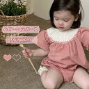 ロンパース ベビー服 女の子 ベビー 服 赤ちゃん ワンピース セレモニー 丸襟 カジュアル ベビーウェア 女の子 おしゃれ 可愛い 出産祝い ベビー 新生児 ...