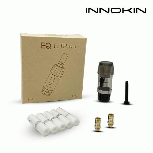 Innokin イノキン EQ Fltr Pod kit イーキューフィルターポッド 交換用 POD1個 コイル2個 フィルター5個 インナードリップチップ 1個 ベプログ 電子タバコ コイル pod スターターキット ベイプ