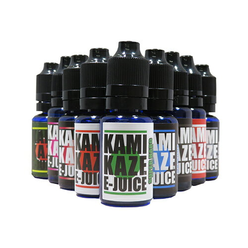 【最大15％OFFクーポン 18日まで】 ★KAMIKAZE E-JUICE（カミカゼ）15ml ベプログ たばこカプセル 電子タバコ リキッド 国産 VAPE ベイプ フレーバー リキッド 国産リキッド ベプログ 日本製 ニコチン タール0 大容量 メンソール レッドブル