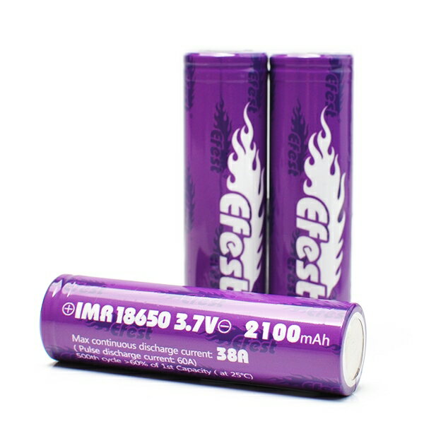 Efest（イーフェスト）正規品 リチウムマンガン電池IMR18650 2100mAh(38A) | ...