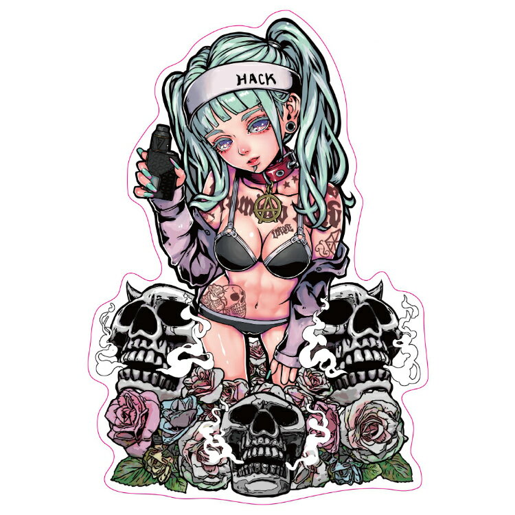 nero×HACK original sticker2 【 VAPE 電子タバコ コットン RDA 日本製 アクセサリー nero ステッカー 】