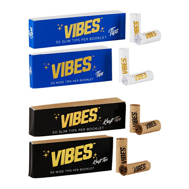 ＼ポイント2倍／ VIBES TIPS | フィルター バイブス フィルターチップ 50枚 綴り 1個 ローチ フィルター 手巻きタバ…