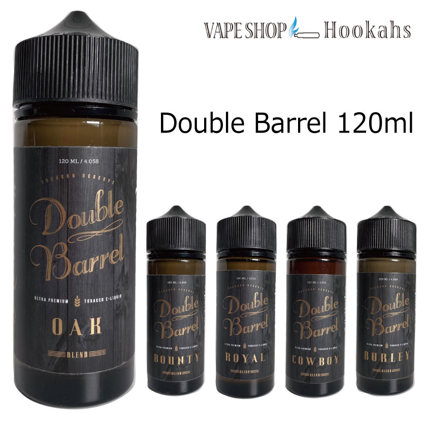 Double Barrel Tobacco Reserve 120ml （ダブル バレル）電子タバコ 大容量 べイプ リキッド vape リキッド アメリカタバコ Bounty Cowboy Oak スパイシー カウボーイ COWBOY