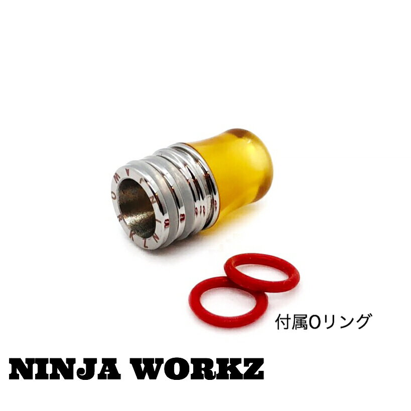 ニンジャワークス ウルテム ドリップチップ 9mm イエロー NINJA WORKZ ULTEM Drip ...