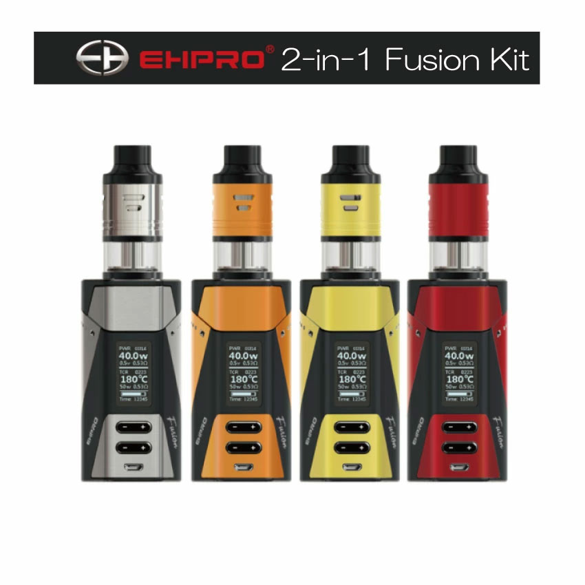 電子タバコ ベイプ 爆煙 スターターキット EHPRO 2-in-1 Fusion kit フュージョンキット イーエイチプロ 18650バッテリー デュアル RDTA 手巻き VAPE 【d116】