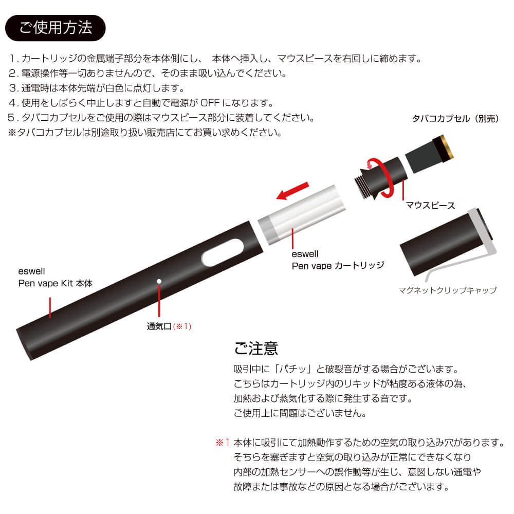 eswell �Żҥ��Х� �������������å� Pen Vape Kit �ץ饹 �ߴ������ȥ�å� ���Ф����ץ��� �����ǽ �ۤ�������ñ �ץ�ƥ� ���ץ�����ղ�