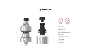 VANDYVAPE Berserker V1.5 MTL RTA 電子タバコ vape RTA 直径 24mm シングル ビルド デッキ MTL VANDY VAPE バンディーべイプ バーサーカー タンク