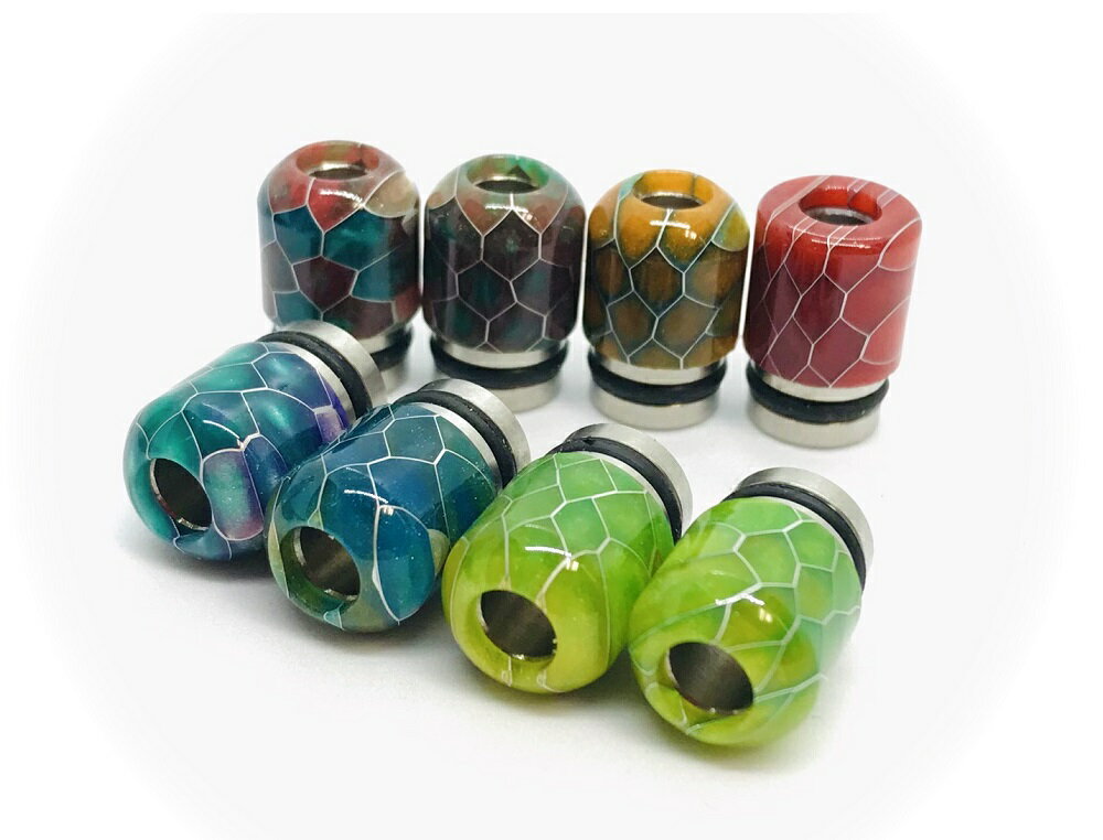 ベイプ レジン パイソン柄 網目模様 ショート ドリップチップ 510径 Drip Tip ドリップチップ ドリチ VAPE 電子タバ…