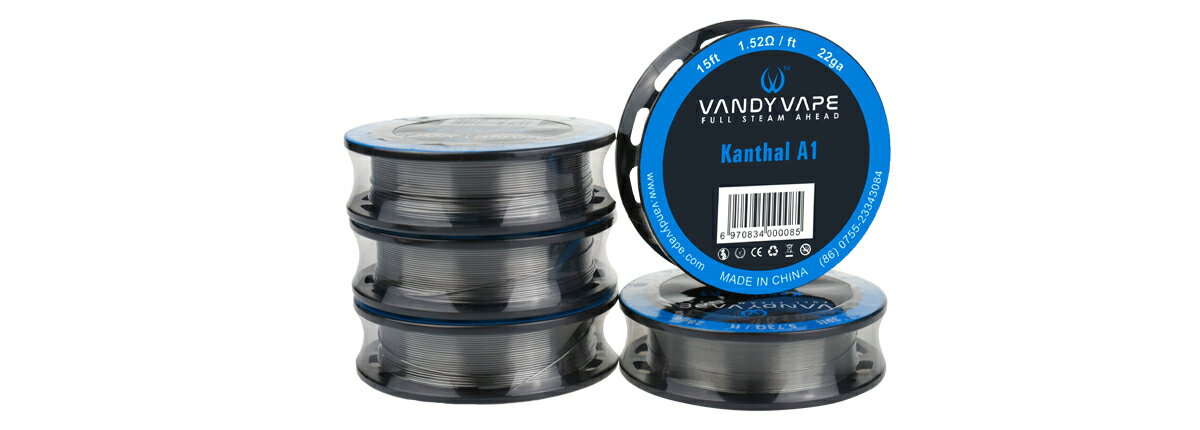 VANDYVAPE Kanthal A1 15ft 1.52ohm/ft 22ga VAPEWIRES ofBxCv dq^oR RC VAPE