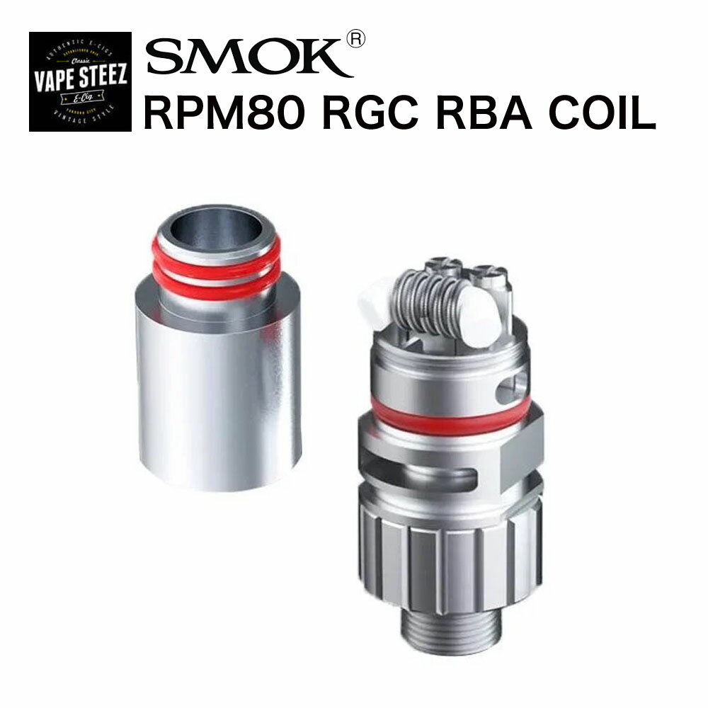 SMOK RPM80 RGCコイル 専用 POD RPM80 RGCPod 専用コイルです。 ※Podは付属しておりません。予めご了承ください。 ・推奨抵抗値：0.6Ω ・タンク容量：5ml ・1パック 3個入り 内容品 ・RGC RBA Coil ・ドライバー ・510ドリップチップ ・交換用ネジ ×4 ・リング ×4