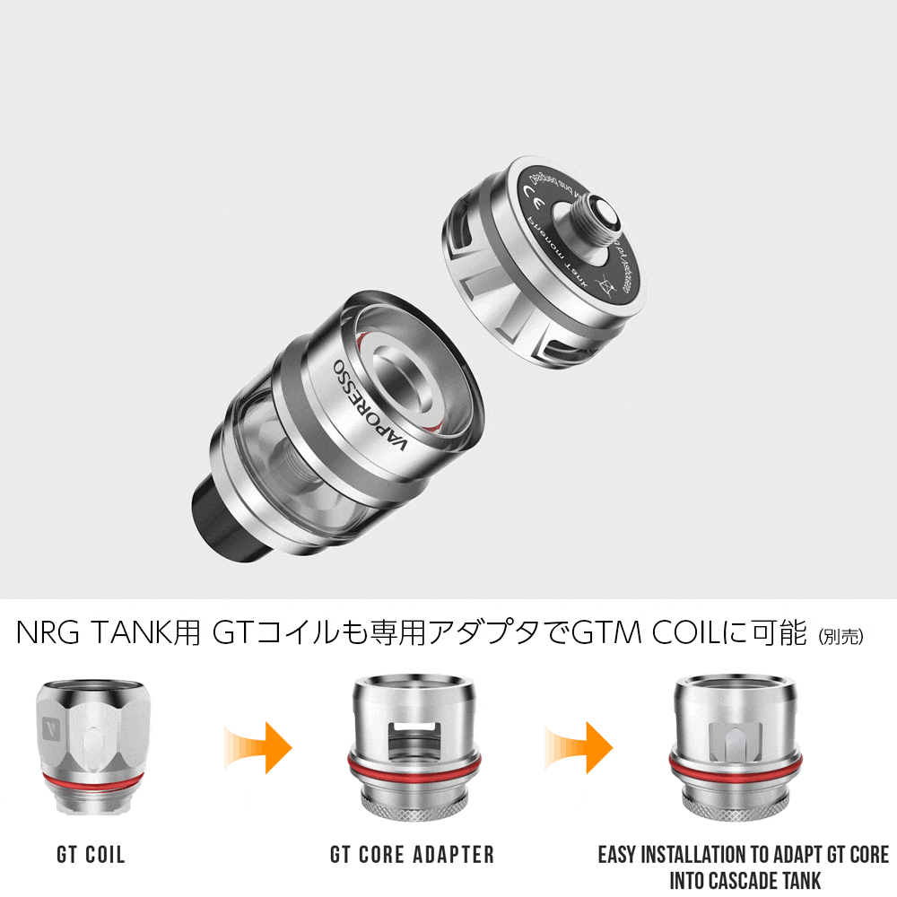 Vaporesso CASCADE TANK GTM-COIL 3������ �٥��ݥ�å� ���������� Cascade One Kit GTM������ �Żҥ��Х� ������ vape GTM2 GTM8