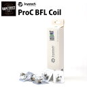 Joyetech - ProC-BFL シリーズ コイルです。 0.5Ω 肺へ直吸い向き 推奨出力：15-30W 素材：SS316 0.6Ω 口から肺へタバコ吸い向き 推奨出力：15-28W 素材：Kanthal 1.0Ω 口から肺へタバコ吸い向き 推奨出力：25-36W 素材：SS316 1.5Ω 口から肺へタバコ吸い向き 推奨出力：8-20W 素材：Clapton 対応アトマイザー ・CUBIS ・CUBIS 2 ・CUBIS Pro ・CUBIS Pro Mini ・Elitar Pipe ※コイルによって推奨出力が定められており、それ以外の出力にしますと、 パフォーマンスが発揮されなかったり、焦げる頻度が早くなったり、 故障の原因になりますのでお気をつけください。 ※コイルは消耗品となります。 いかなる事態でも焦げ付きによる交換対応は致しかねます。