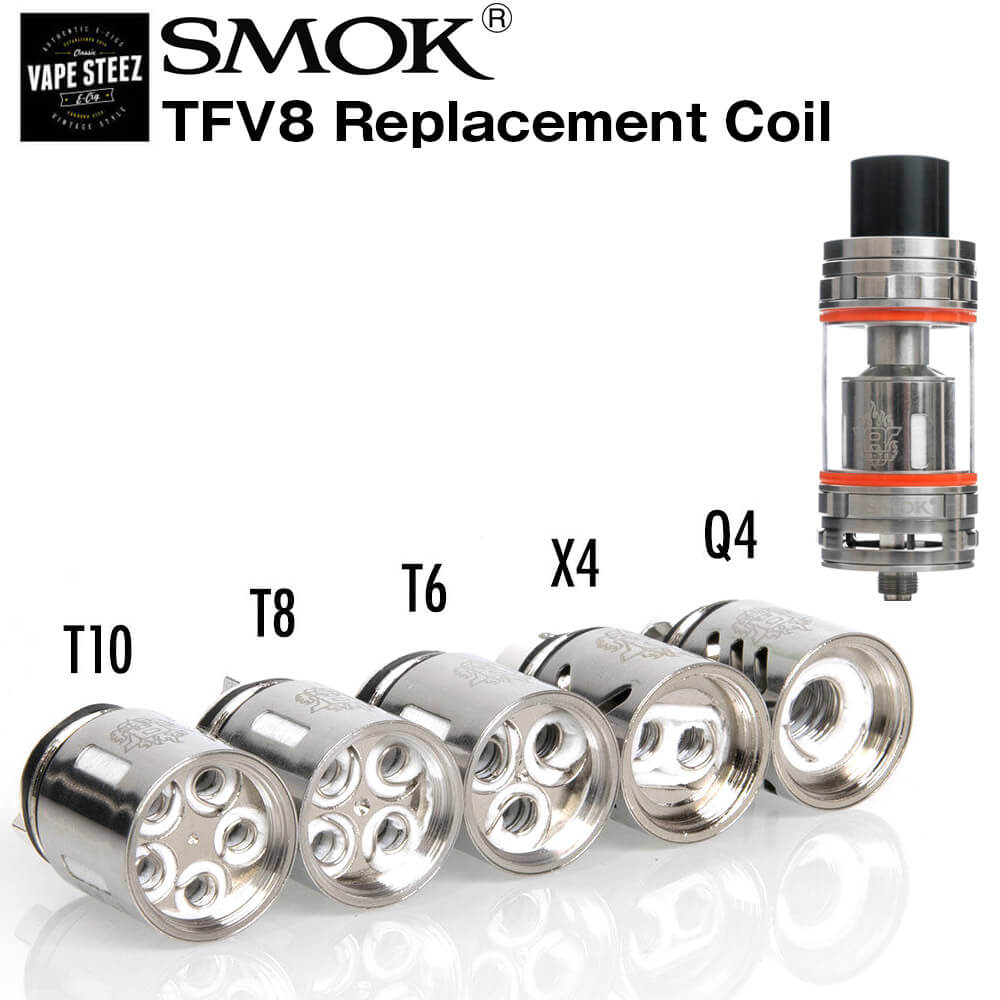 SMOK TFV8 RC XbN Turbo Engines Replacement Coils BIG FAMILY 3 V8-T8/V8-T6/V8-Q4/V8-X4 RC/fARC/gvRC/NAbhRC/