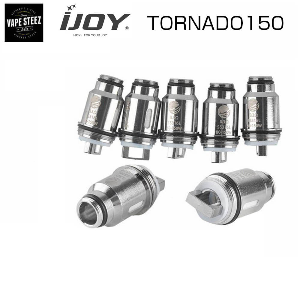 iJOY TORNADO 150 交換コイル 5個入り アイジョイ トルネード サブオーム対応 0.25Ω/0.3Ω