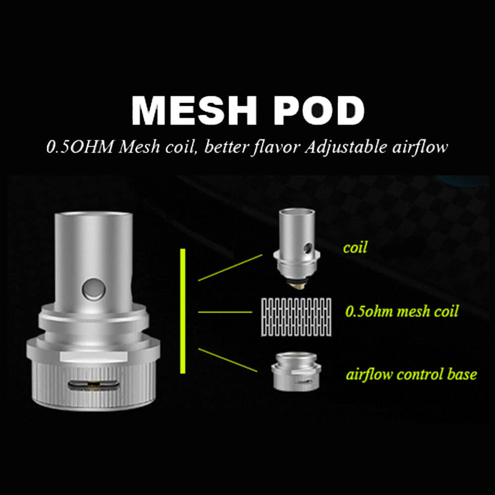 Gentique 楽天市場店のVapefly Jester 交換coil ベイプフライ ジェスター Meshed Cartridge専 コイル 1.2Ω/0.5Ω 電子タバコ 交換コイル スペアPOD｜アングル2