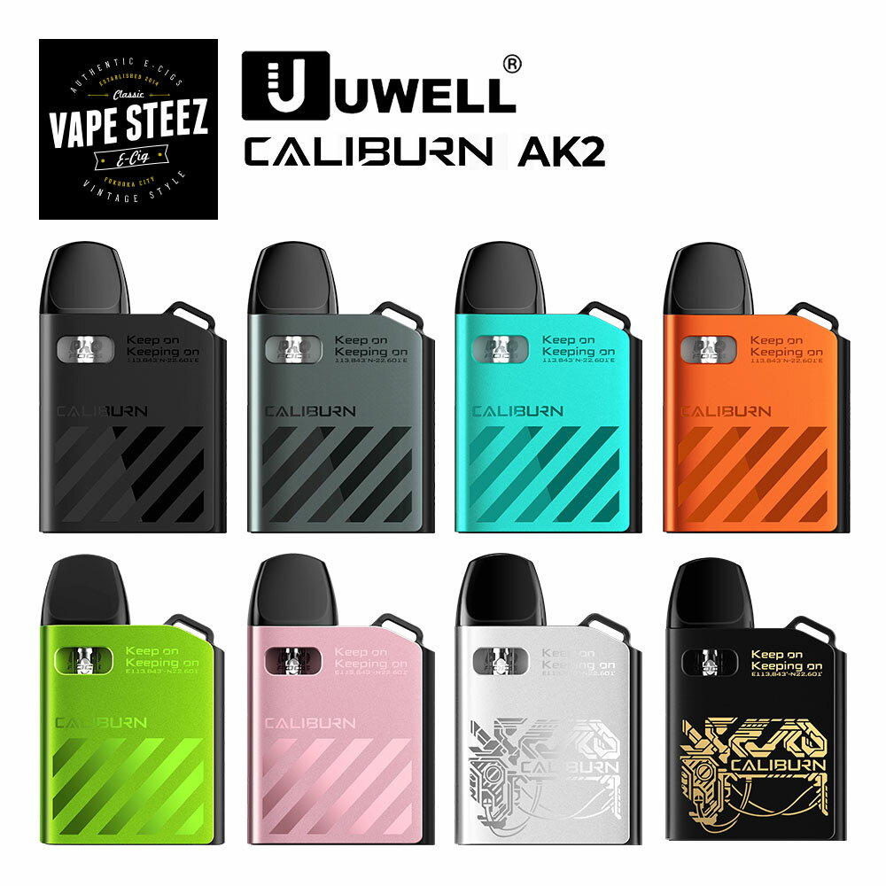 UWELL Caliburn AK2 Pod System kit ユーウェル カリバーン 2ml 15W 520mAh Vape Kit ポッド ベイプ VAPE Pod型 電子たばこ スターターキット