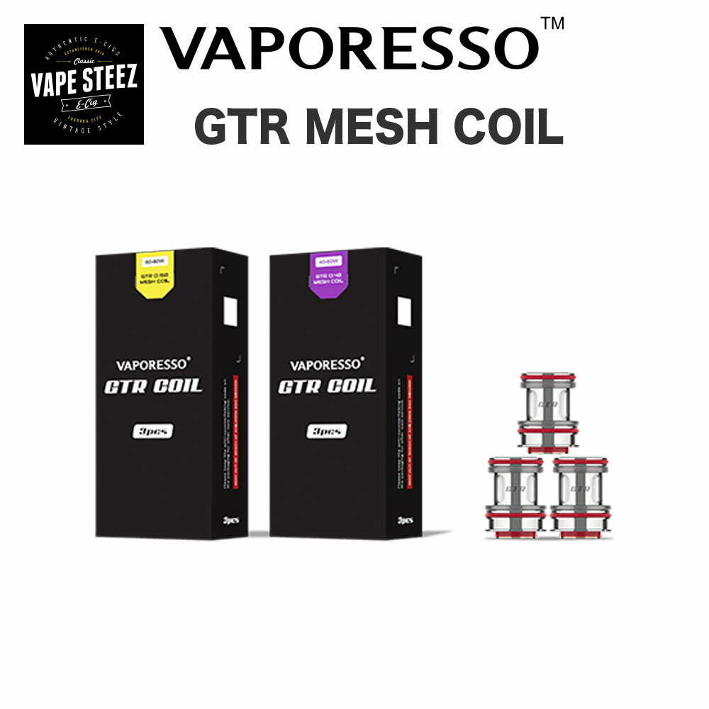 【NORMAL時】 ■ GTR 0.15Ω　MESH COIL （推奨ワット数：60〜80W） ■ GRR 0.40Ω MESH COIL （推奨ワット数：40〜60W） 【注意・交換目安】 ■ このコイルヘッドは推奨ワット以外だと充分な煙が出ない、またはうまく動作しない可能性がありますのでご注意下さい。 ■ バッテリー側の許容抵抗値が対応しているか、ご購入前にご確認下さい。 ■ 焦げ臭くなったり、喉がイガイガしたらコイルを交換して下さい。 コイル交換目安は数日〜2週間程度（使うワット数、吸う頻度によって変わります）