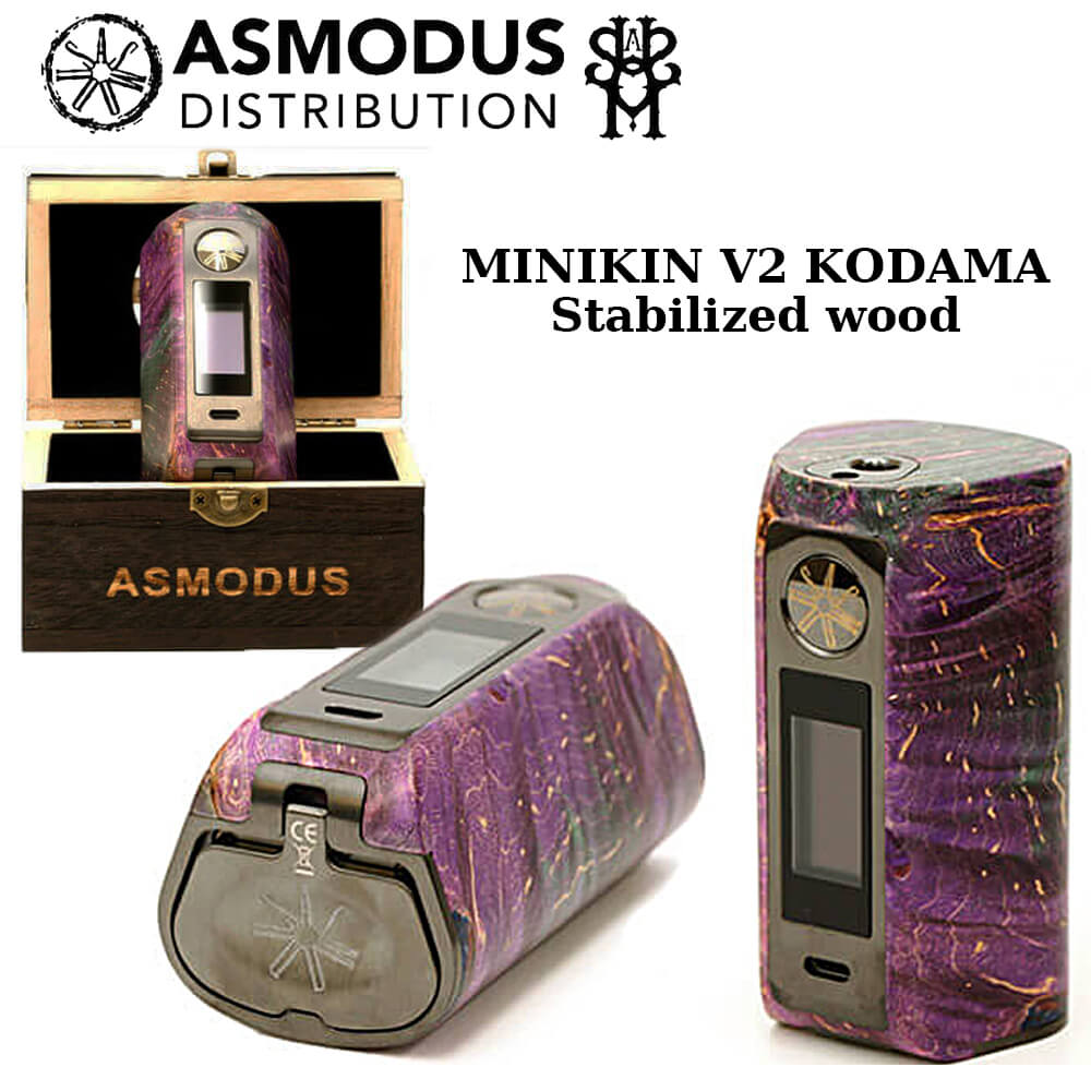 楽天市場 電子タバコ スタビウッド Mod バッテリー Asmodus Minikin ミニキン V2 Kodama Version Stabilized Wood Mod Box Mod タッチスクリーン 正規品 スタビウッド 180w Vape デュアルバッテリー 高級mod 電子タバコ専門店 Vape Steez 未