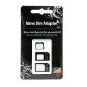 Nano SIM MicroSIM 変換アダプタ 3点セット For iPhone 5 4S 4 ナノシム→SIMカードorMicroSIM MicroSIM→SIMカード[定形外郵便、送料無..