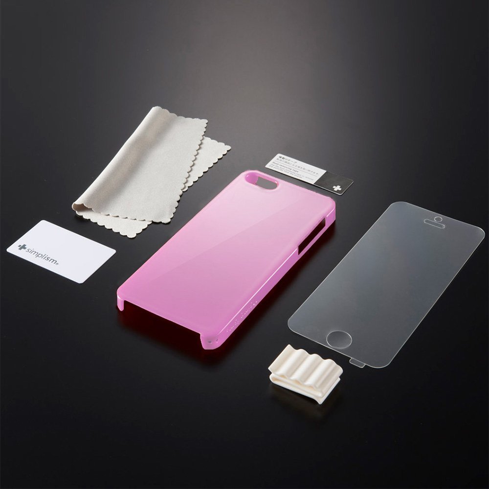 Simplism iPhone 5 ハードカバーセット 傷防止UVコーティング ストラップホール付...