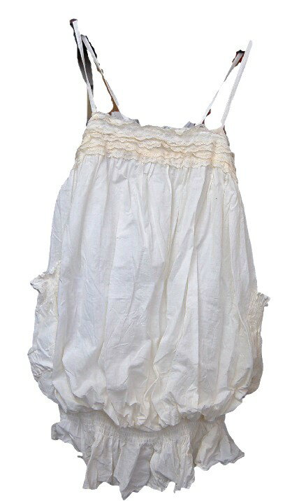 〔中古〕ふんわりチュニック ホワイト M レディース[掘出物][ファッション]【中古】[定形外郵便、送料無料、代引不可]