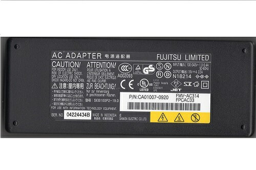 【中古品】富士通 純正 ACアダプター FMV-AC314 本体のみ ACアダプタ 電源アダプター[ ...
