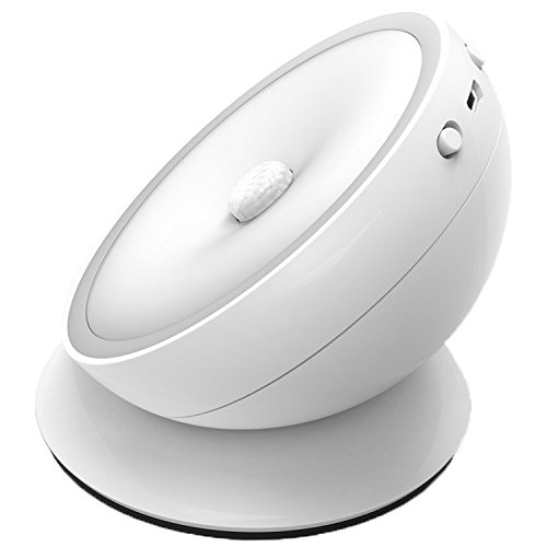 人感センサー搭載 小型LEDライト USB充電式 《ホワイト》 照明 白色 電球色 卓上ライト ハンディライト..