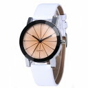 メンズ アナログ クォーツウォッチ おしゃれ シンプル 腕時計 時計 PUレザー プレゼント (ホワ ...