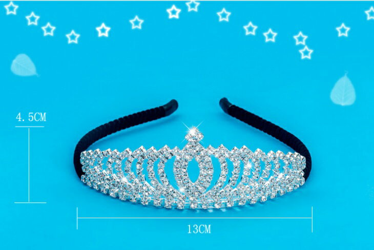 子供用 カチューシャ ティアラ H-075 髪飾り 結婚式 発表会 舞台 ヘアアクセ アクセサリー プリンセス (シルバー A)[定形外郵便、送料無料、代引不可] 3