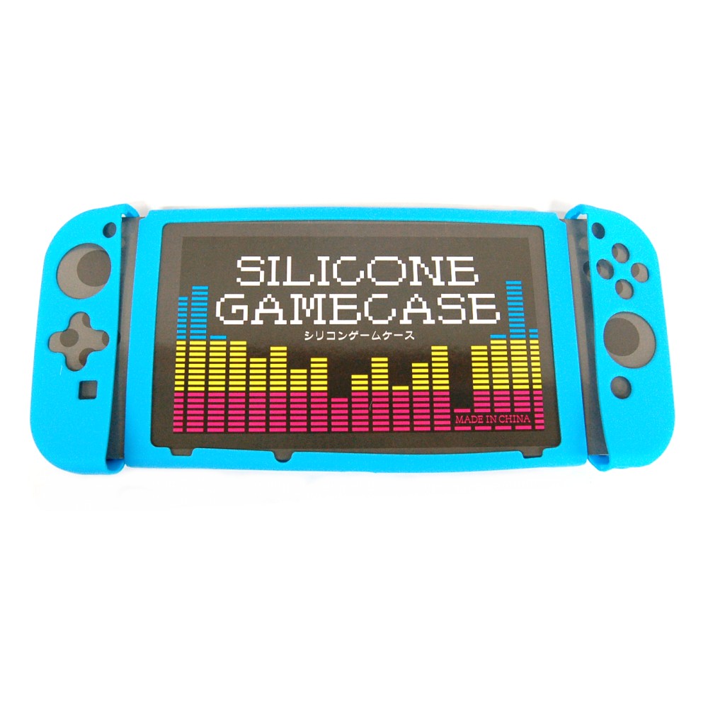 Nintendo Switch ゲームシリコンケース ブルー スイッチ ジャケット 保護ケース[ゆうパケット発送、送料無料、代引不可]
