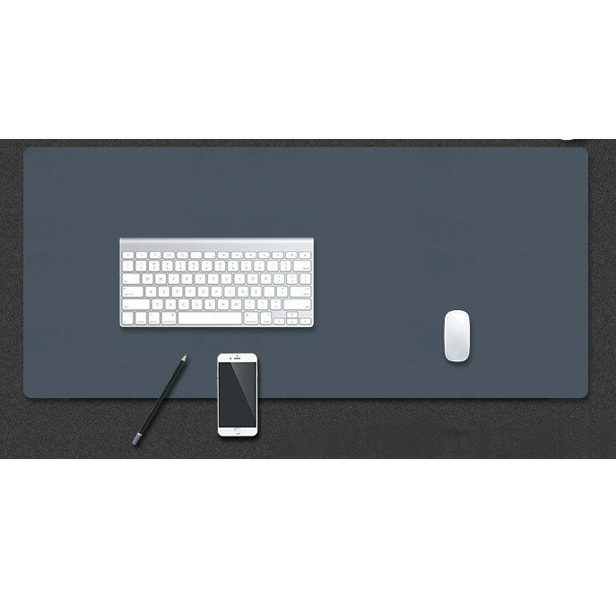 レザー調 デスクマット 大型 デスク マット マウスパッド (ダークブルー， 80×40cm) 送料無料(一部地域を除く)