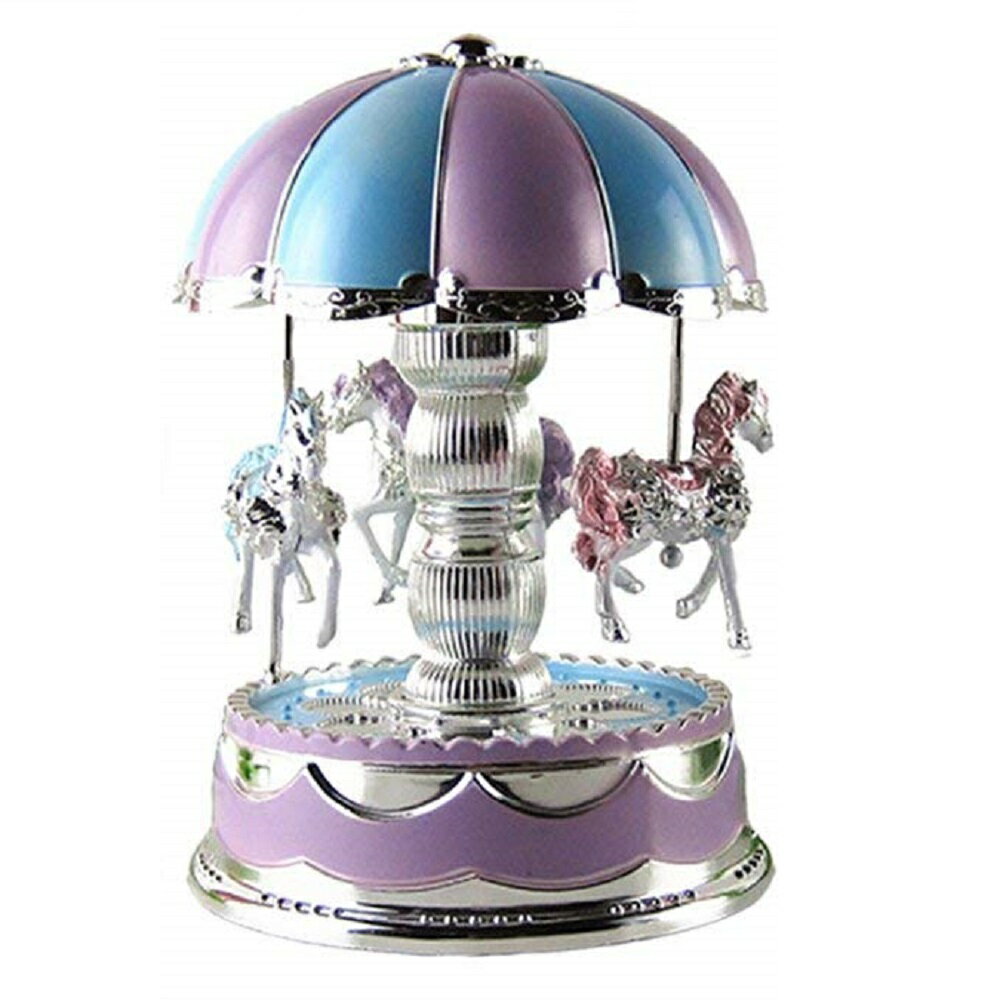 オルゴール メリーゴーランド ブルーパープル おしゃれ かわいい インテリア[送料無料(一部地域を除く)]のサムネイル