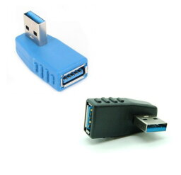 USB3.0 方向変換アダプタ 《右向き》 Aメス-Aオス 90度[定形外郵便、送料無料、代引不可]