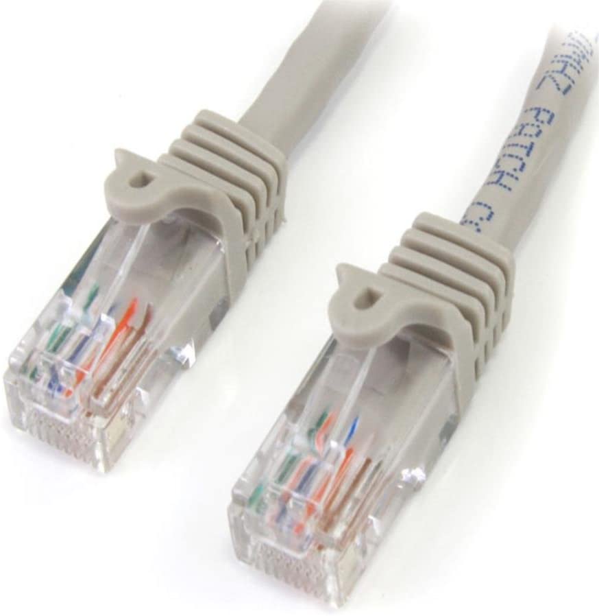 【優先配送との同梱不可】カテゴリー5e LANケーブル(Cat5e) RJ45コネクタ 5m グレー 送込 ゆうパケット発送 送料無料 代引不可