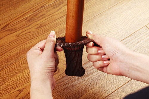 傷つきにくい イス脚カバー 《ブラウン》 椅子脚 保護 AIC-01BR[ゆうパケット発送、送料無料、代引不可] [3]